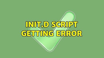 init.d script getting error