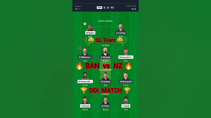 BAN vs NZ Dream11 Team, New Zealand vs Bangladesh 6th Match Dream11 Prediction