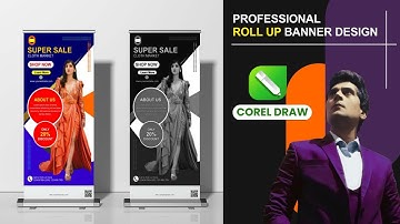 How to Design Standee Banner In Corel Draw - Rollup Banner Design - Graphic Mind