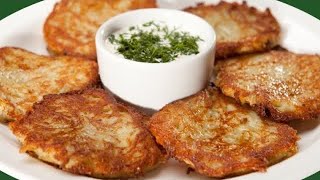 Crunchy potato pancakes without eggs! Quick recipe in 10 minutes