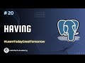 Belajar PostgreSQL - #20 Having pada Group by