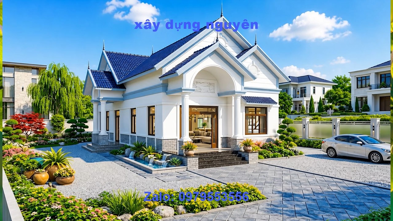 Mẫu Nhà Cấp 4 Mái Thái Diện Tích 7x20m Thiết Kế 3 Phòng Ngủ #cap4 #maithai