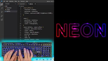 ASMR Programming - Shimmering Neon Text Effect Using HTML CSS - No Talking
