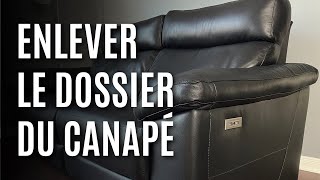 Comment enlever le dossier d'un canapé Natuzzi Editions