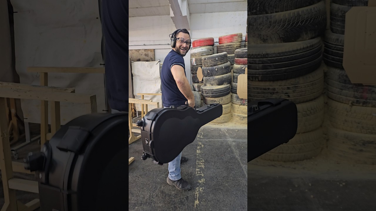 Shooting a Guitar case