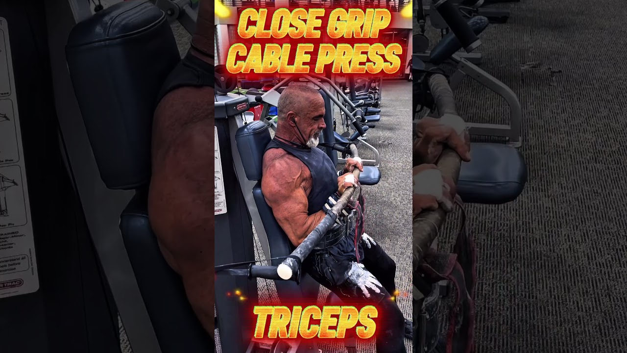 CLOSE GRIP CABLE PRESS FOR TRICEPS #workout #motivation #workouttips #triceps #exercise