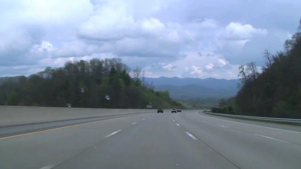 I-26 Through the mountains at the Tennessee-North Carolina Border - YouTube