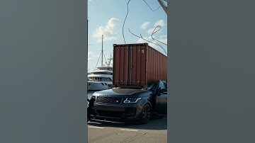 Luxurious SUV  Car Smashed By  Container#crashdrive#automobile#auto#beamngdrive#car#ai#crash#reels