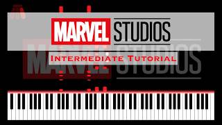 Marvel Studios Intro Theme (2016) - Piano Intermediate Tutorial