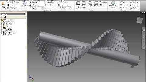 5.7 Treppe - Spiral Staircase - Inventor 2012 Training - 3d Sketch - Helix - Pattern along path