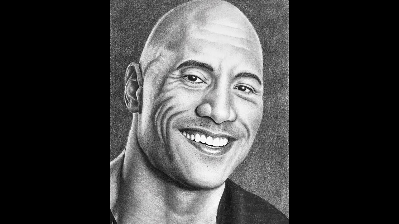 Working of Dwayne Johnson | pencil drawing | quick sketch - YouTube