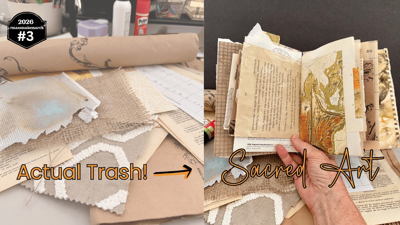 Making a Junky Faith Journal from ACTUAL Trash! ✨ Start to Finish | #MassMakeMarch2026- Ep. 3