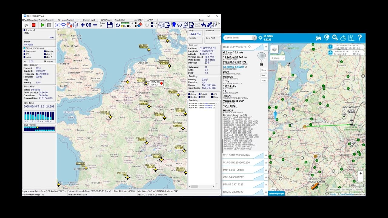 Weather Balloon Tracking 14.30 - 15-6-2025