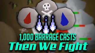 We both started with 1,000 Ice Barrage casts... THEN WE FIGHT