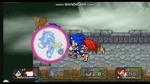 Super Smash Flash 2 Mod - Seelkadoom vs Sonic,Shadow and Knuckles