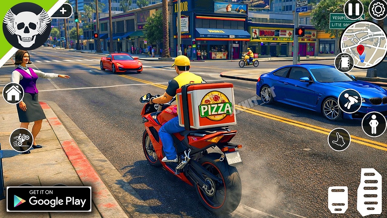 Food Courier Bike Simulator - Android Gameplay