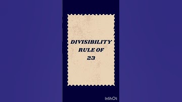 Divisibility rule of 23 ☑️#youtubeshorts #youtube #shorts #trending #shortsvideo #viralshorts #maths