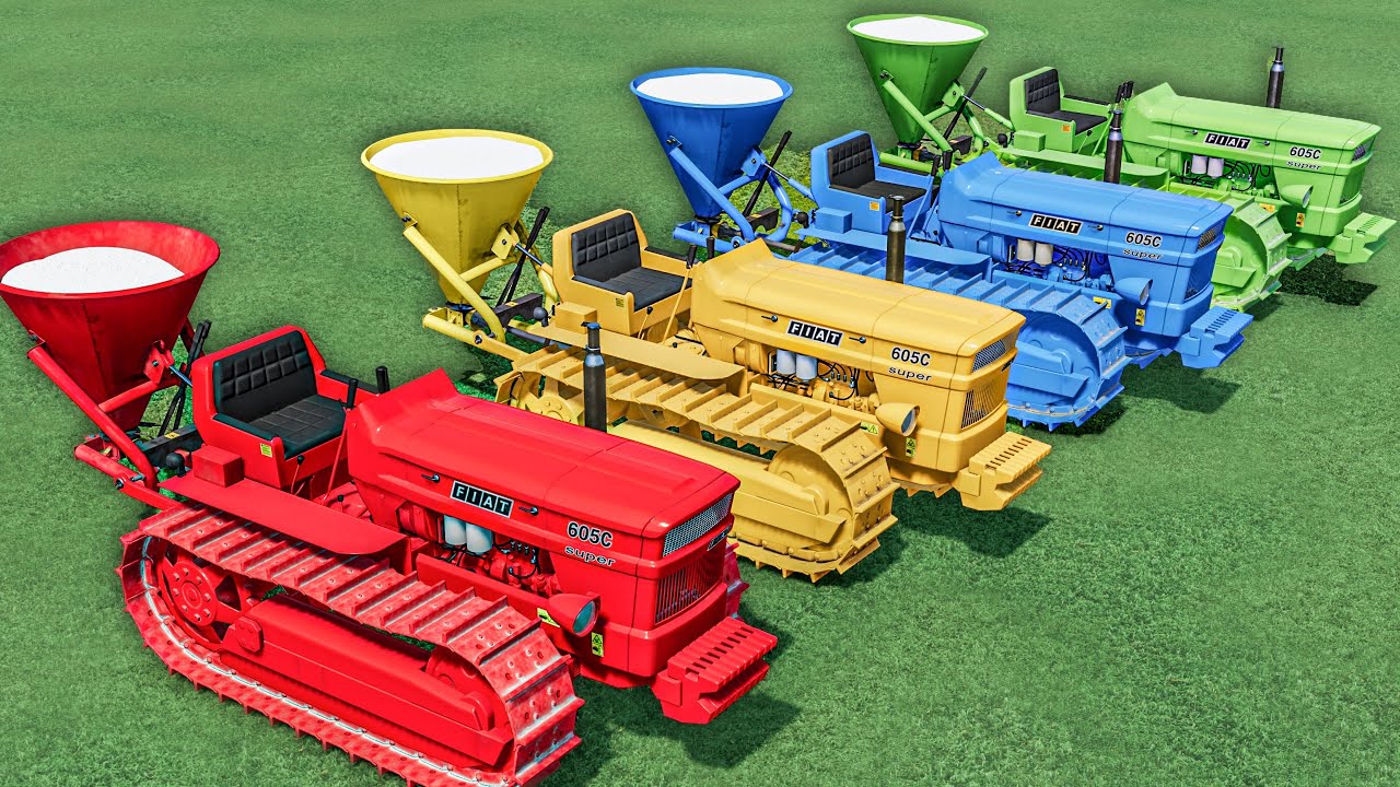 Farming OF Colors - LIME WORK with SUPER CRAWLER Mini Tractors - Farming Simulator 22