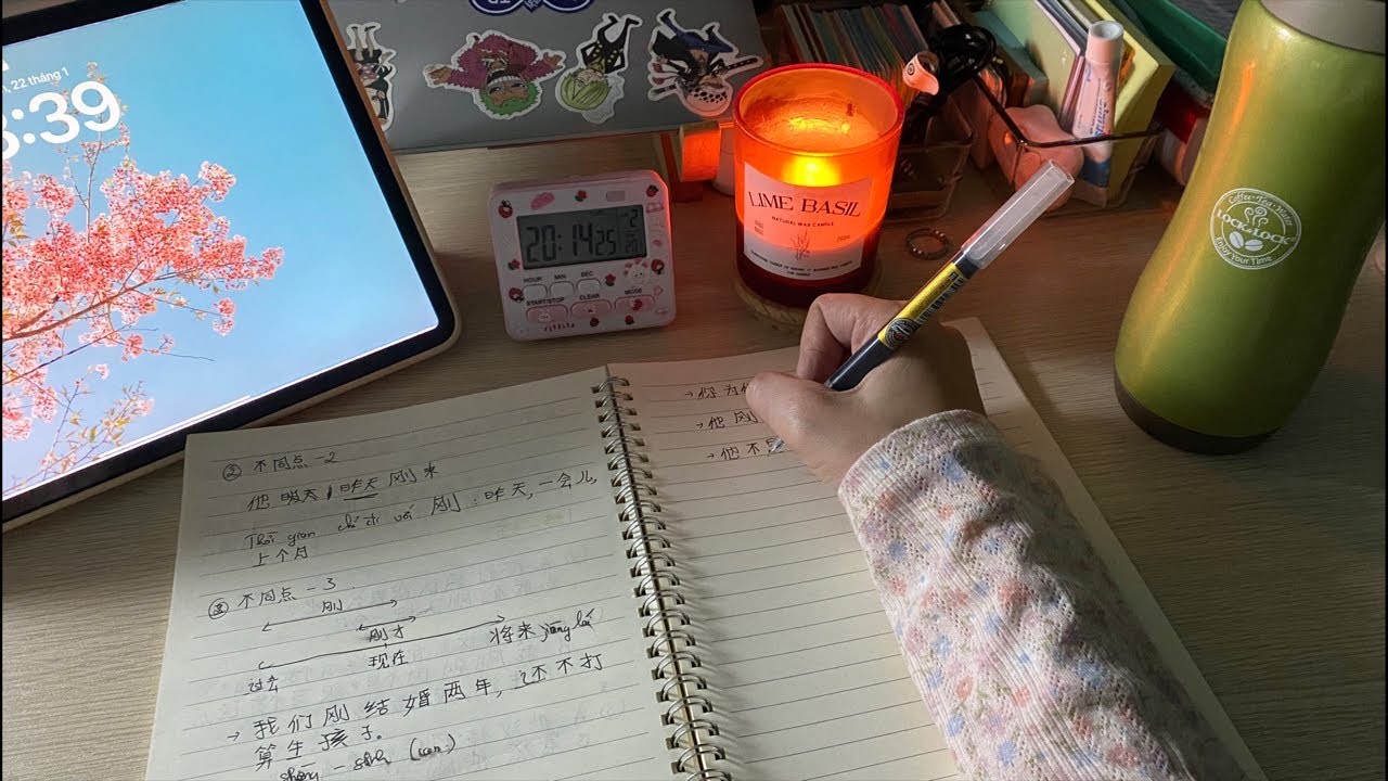 Day 33/90 l ÔN THI HSK4 l Night Study With Me Live l Pomodoro 50/10 l Deep Focus