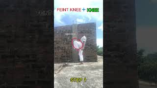 FEINT Knee to Knee Strike Combo | Smart Fighting Technique 🥋💥 // #shorts #viral #martialarts ! 💯🔥