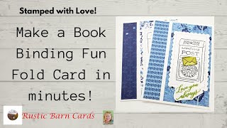 Book Binding Fun Fold Cards in Minutes! Stampin'Up! Stamped with Love!