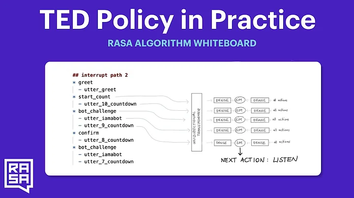 Rasa Algorithm Whiteboard - TED in Practice