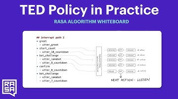 Rasa Algorithm Whiteboard - TED in Practice