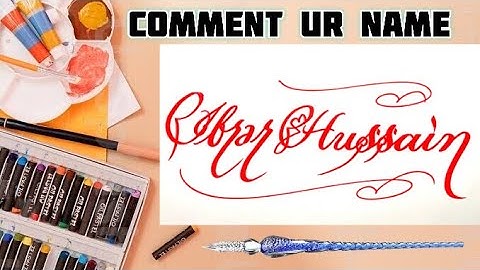 Ibrar Hussain Name Signature Calligraphy Status | How to Draw, Cursive Calligraphy with Cut Marker