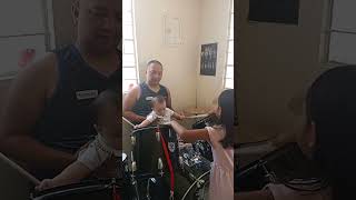 Caleb Jian Claros - 8 Month Baby 1st Drum Lesson Papa Enrico Claros Jr 4/11/2026 Peerless Village.