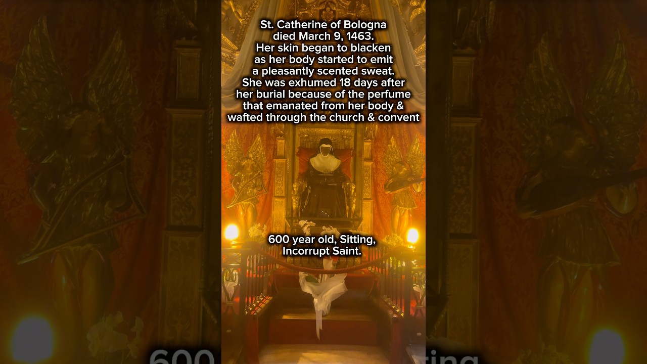 600 yr old St. Catherine of Bologna in the church of Corpus Domini 