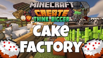 Minecraft Create Mod Tutorial - How to Make a Cake Factory Ep 32