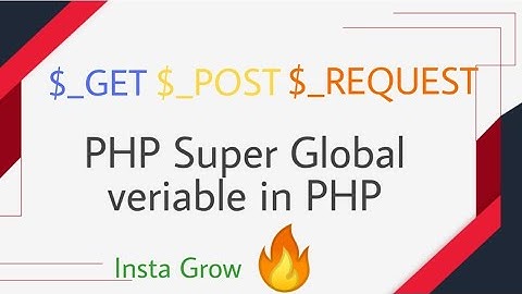 $_GET $_POST $_REQUEST PHP Super Global Variables Tutorial in Hindi|Php super global verisble| $_GET