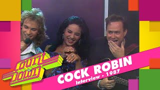 Anna (Cock Robin) and Adam imagine what it would be like to host a TV show together (Countdown 1987)