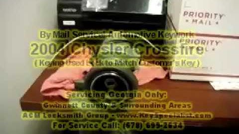 Matching Key to Used Ignition Lock! 2004 Chrysler Crossfire