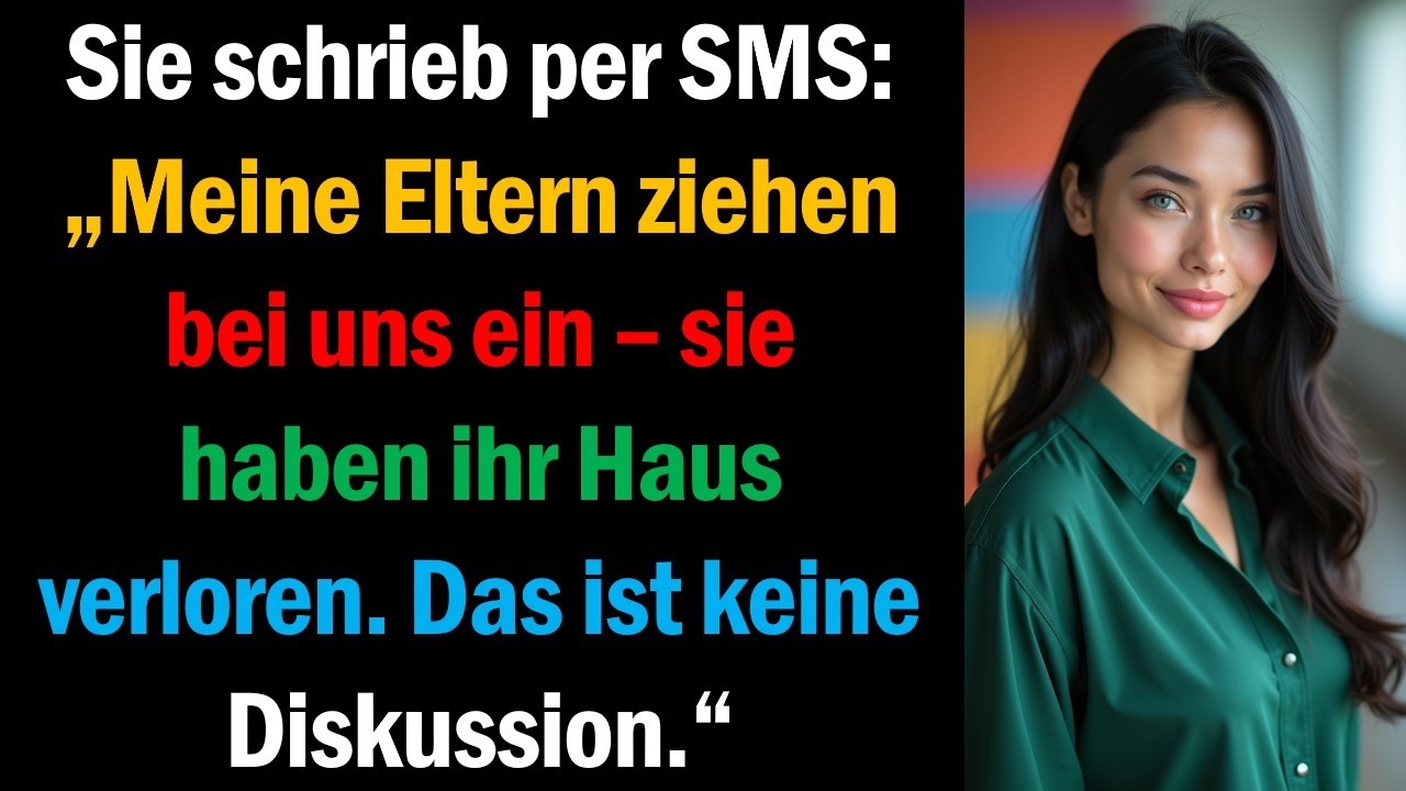 Sie schrieb per SMS: „Meine Eltern ziehen bei uns ein – sie haben ihr Haus verloren. Das ist