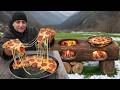 I Cooked 3 Delicious Village Pizza In A One Big Log Grill!