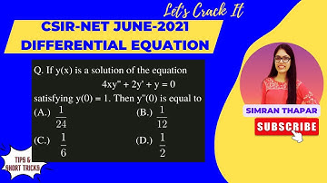 Ordinary Differential Equation| CSIR-NET JUNE-2021 Q.ID. 489 | Part-B Solution #csirnet #gate