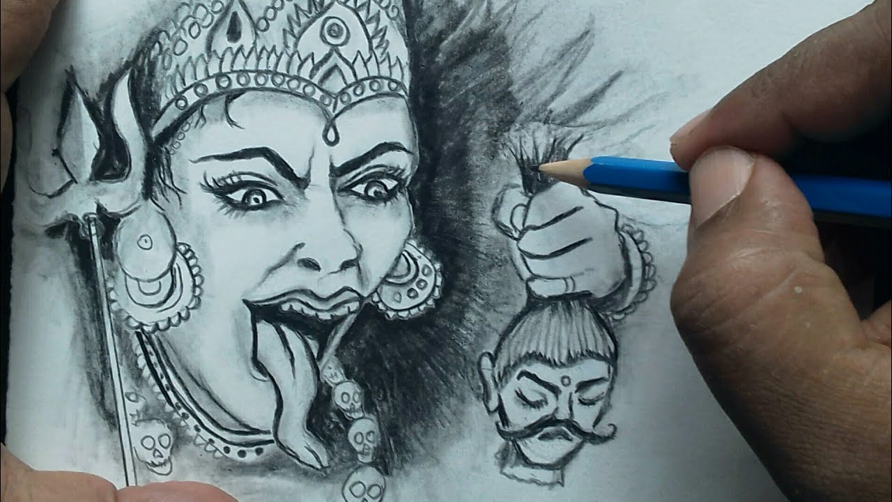 Featured image of post Maa Kali Abstract Durga Sketch Come forth oh almighty devi rise oh great divine dark mother