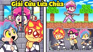 HIHA THỬ THÁCH 24H GIẢI CỨU CẶP ĐÔI LỬA CHÙA KHỎI TÙ TRONG MINECRAFT*HIHA CỨU HIHA FLAME VÀ HIHA DES