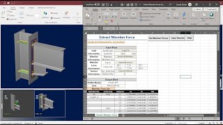 STAAD User Tool: Extract Member Forces from STAAD || End/Section forces || Connection/Member Design