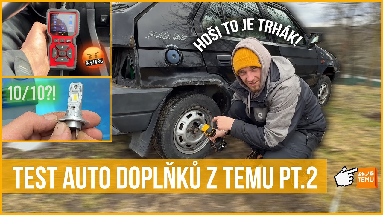 🔥 TESTUJEME  TEMU AUTOVĚCI 🚗💡 Utahovák, LED žárovky a AUTODIAGNOSTIKA – HIT nebo PROPADÁK? ⚙️ Díl 2.