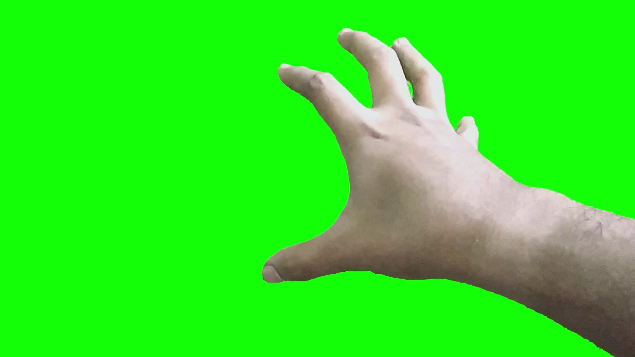Gacha Hand With Fingers Green Screen - keghahkekong