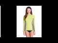 Rip Curl Womens Trestles Long Sleeve Rash Guard Heather Sunny Lime Large