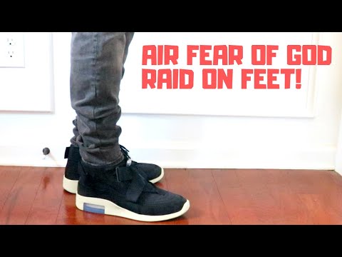 nike fear of god raid on feet