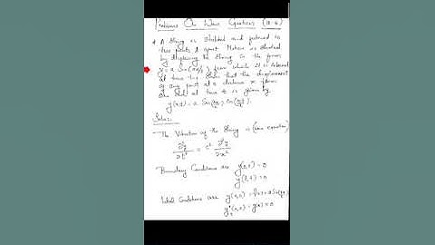 MAT 201 - Module 2 - Wave equations problem 1