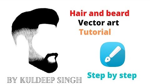 Hair and beard tutorial for vector art 🎨 #vector tutorial how to make vector