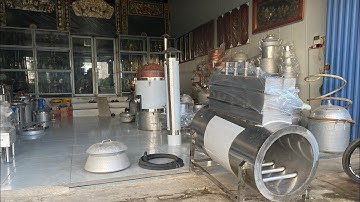 Lò Nằm Đun Củi cấp hơi sang Nồi Nấu Rượu và Tủ Nấu Cơm siêu tiết kiệm và hiện đại