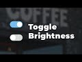 Toggle Page Brightness Using a Custom Checkbox