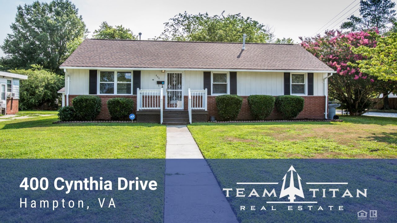 400 Cynthia Drive Hampton, VA 3 Bed 1.5 Bath 1,152 sq ft