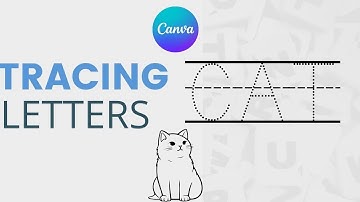 How to Create Tracing Letter on Canva - Canva alphabet tutorial